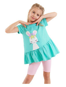 Denokids Sea Bunny Girls T-shirt Leggings Suit