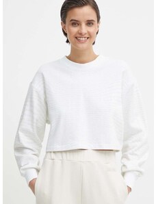 Bavlněná mikina Calvin Klein Jeans dámská, bílá barva, vzorovaná, J20J223072