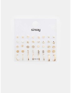 Sinsay - Sada 20 párů náušnic - zlatá
