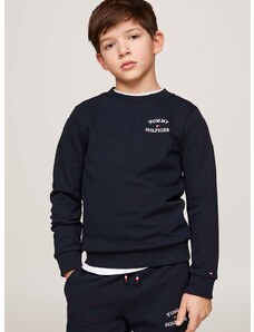 Dětská mikina Tommy Hilfiger černá barva, s potiskem