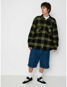 Polar Skate Mike Flannel (black/army green)černá