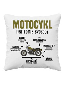 Garibald Motocykl anatomie svobody - polštář s potiskem