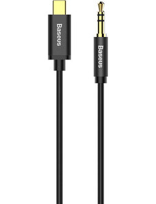 Baseus Yiven Audio kabel USB-C na mini jack 3,5 mm, 1,2 m - černý