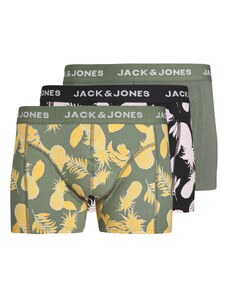 JACK & JONES Boxerky 'Dan' žlutá / světle šedá / zelená / černá