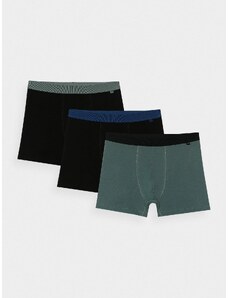 4F Pánské spodní prádlo boxerky (3-pack) - olivové