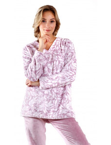 FLORA teplé pyžamo mauve mist 6456 - Vestis