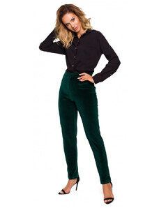 model 18003862 Sametové kalhoty zelené - Moe