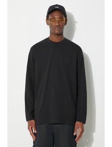 Bavlněné tričko s dlouhým rukávem Y-3 Long Sleeve Tee černá barva, IV8232