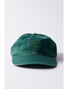 Bavlněná baseballová čepice by Parra Script Logo 6 Panel Hat zelená barva, 51272
