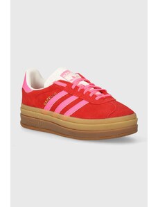Semišové sneakers boty adidas Originals Gazelle Bold W červená barva, IH7496
