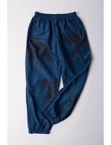 Kalhoty by Parra Sweat Horse Track Pants tmavomodrá barva, jednoduché, medium waist, 51237
