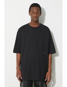 Bavlněné tričko Y-3 Boxy Tee černá barva, IR7109