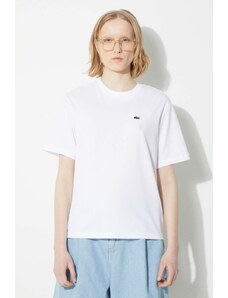 Bavlněné tričko Lacoste bílá barva, TF7215