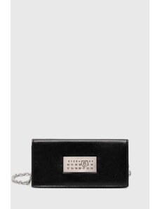 Kožená kabelka MM6 Maison Margiela Numeric Chain černá barva, SB6ZI0011