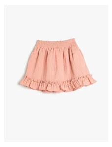 Koton Muslin Fabric Frill Skirt Elastic Waist