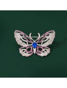 Éternelle Brož se zirkony Cinzia - motýl