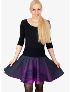 MAUU Kolová sukně AMELIA - fialová krajka