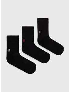 Ponožky Gramicci 3-pack Basic Crew Socks pánské, černá barva, SX.M04-White