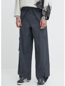 Kalhoty A-COLD-WALL* Overlay Cargo Pant pánské, šedá barva, ve střihu cargo, ACWMB276