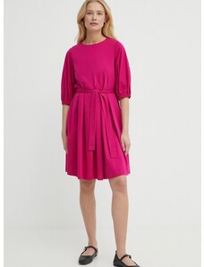 Bavlněné šaty Weekend Max Mara růžová barva, mini, 2415621072600