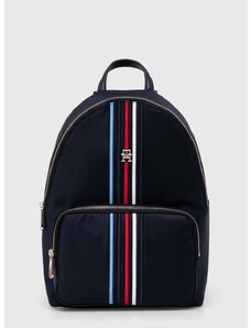 Batoh Tommy Hilfiger dámský, tmavomodrá barva, malý, s aplikací, AW0AW16116