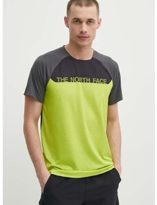 Sportovní tričko The North Face zelená barva, NF0A87TYWIP1
