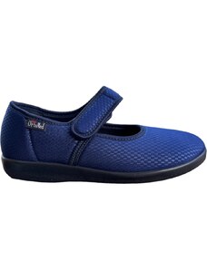 OrtoMed MJ 6047 dámská stretchová obuv modrá šíře H
