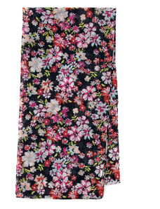 Dámský tenký květinový šátek Wittchen, černo-růžová, polyester