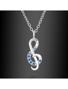 *Stříbrný náhrdelník Clef d'Azur Houslový klíč | DG Šperky | Stříbro 925/1000