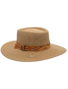 Letní dámský klobouk - porkpie s širší krempou - Mayser - UV faktor 80 - Mayser Astrid