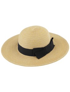 Letní dámský slaměný klobouk Fiebig s širokou krempou - Brim Hat Beige