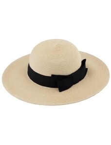 Letní dámský slaměný klobouk Fiebig s širokou krempou - Brim Hat Natur