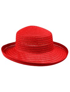 Mayser Dámský červený klobouk Isabella - tvarovatelná krempa