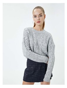 Koton Crop Hair Knit Sweater