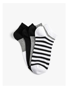 Koton 4-Piece Striped Booties Socks Set Multi Color