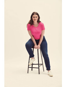 Pink Iconic women's t-shirt in combed cotton Fruit of the Loom