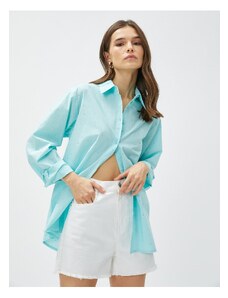 Koton Oversize Stone Shirt Long Sleeve Cotton