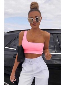 Madmext Mad Girls One-Shoulder Pink Strap Bodywork Mg325