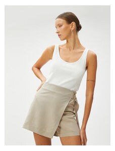 Koton Mini Shorts Skirt With Belt Modal Mixture