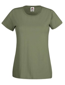 Olive Women's T-shirt Lady fit Original Fruit of the Loom