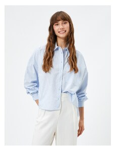 Koton Basic Shirt Long Sleeve Button Pocket Detailed