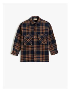 Koton Lumberjack Shirt Double Flap Pocket Long Sleeve