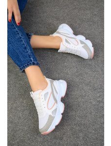 Soho Grey-White-Powder Women's Sneakers 17226