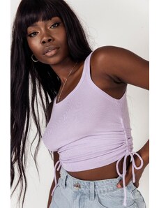 Madmext Mad Girls Lilac Crop Tops