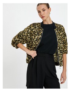 Koton bomber bunda s leopardím vzorem a kapsou na zip Detail