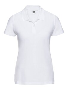 Women's white cotton polo shirt Ultimate Russell