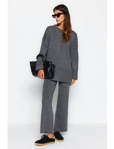 Trendyol Anthracite Comfortable Knitwear Top-Top Set