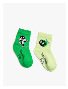 Koton 2 Pack Sylvester And Tweety Printed Socks Licensed