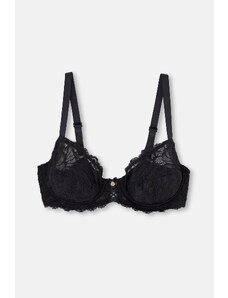 Dagi Black Poppy Lace Detail Compression Bra