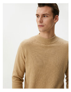 Koton Half Turtleneck Sweater Knitwear Textured Long Sleeve Cotton